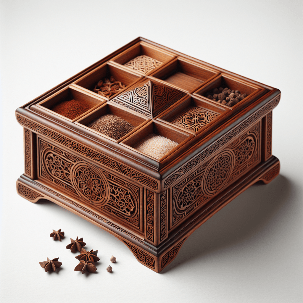 Traditional Wooden Spice Box