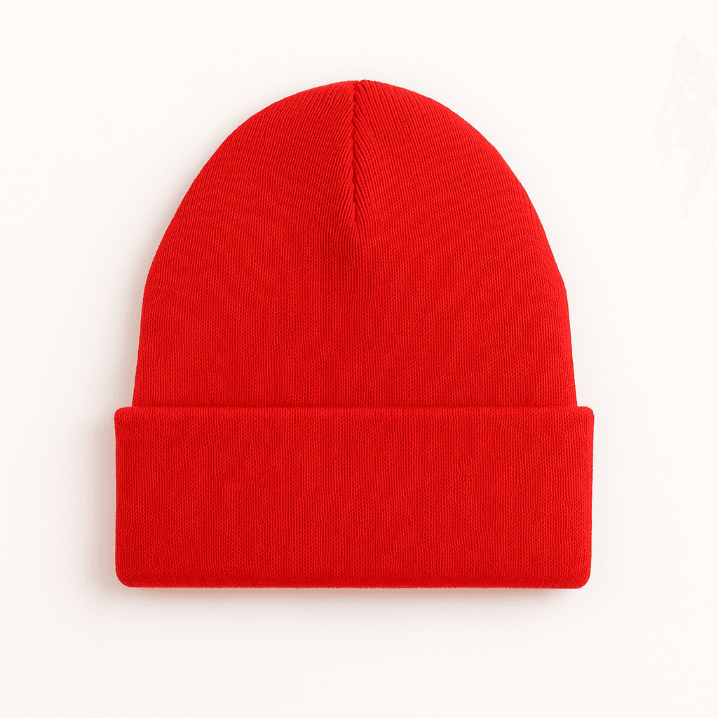 کلاه بافتنی پشمی قرمز مینیمال (enhanced)